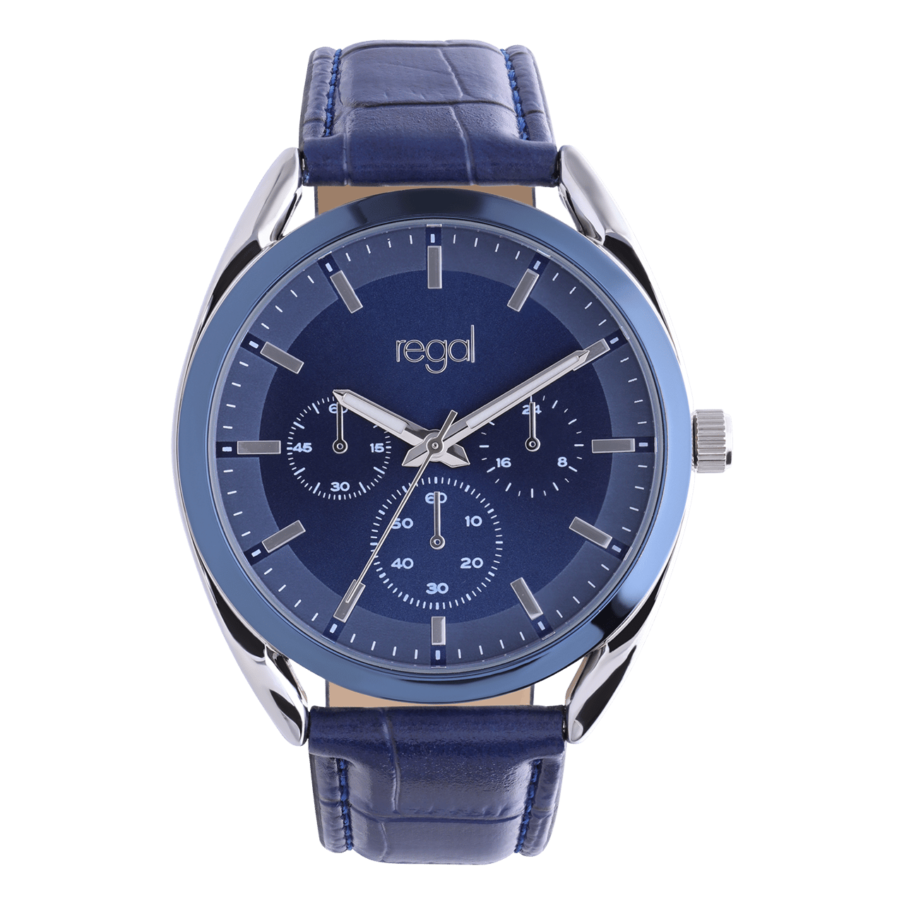 Regal Herren-Armbanduhr mit blauem Armband