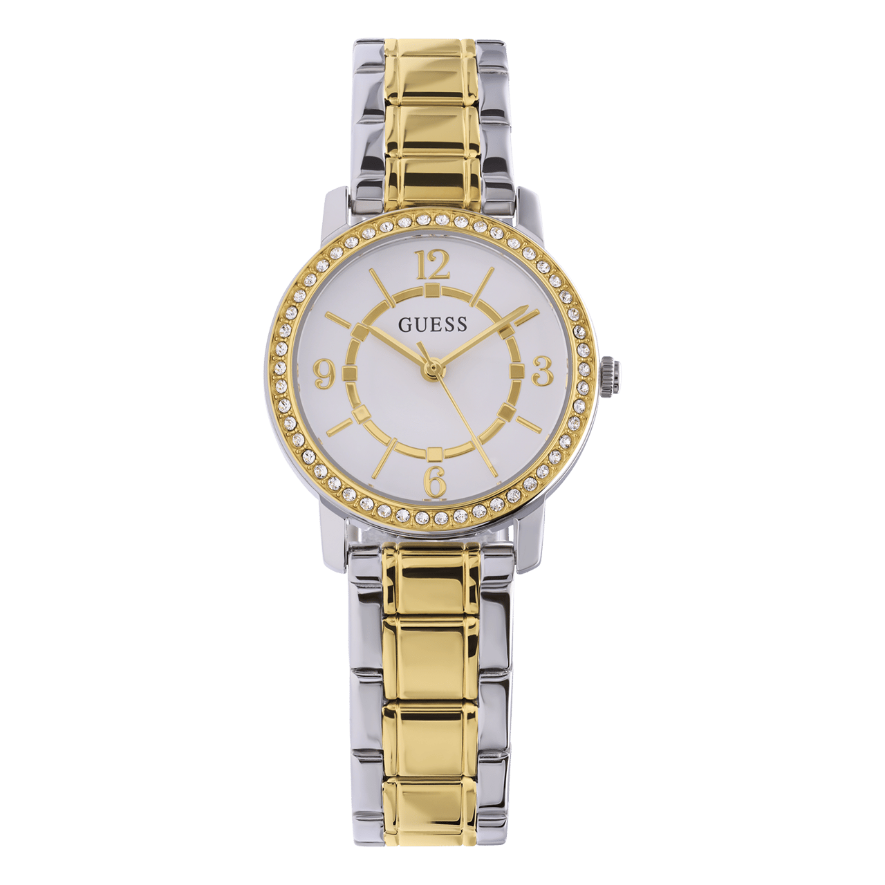 Guess Armbanduhr für Damen aus Edelstahl, zweifarbig, MELODY, GW0468L4