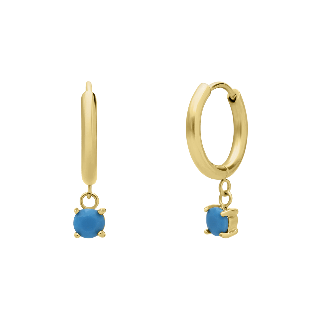 Stainless steel goldplated oorringen voor dames