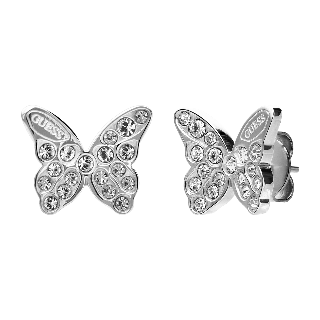 Guess stainless steel oorknoppen vlinder CHRYSALIS