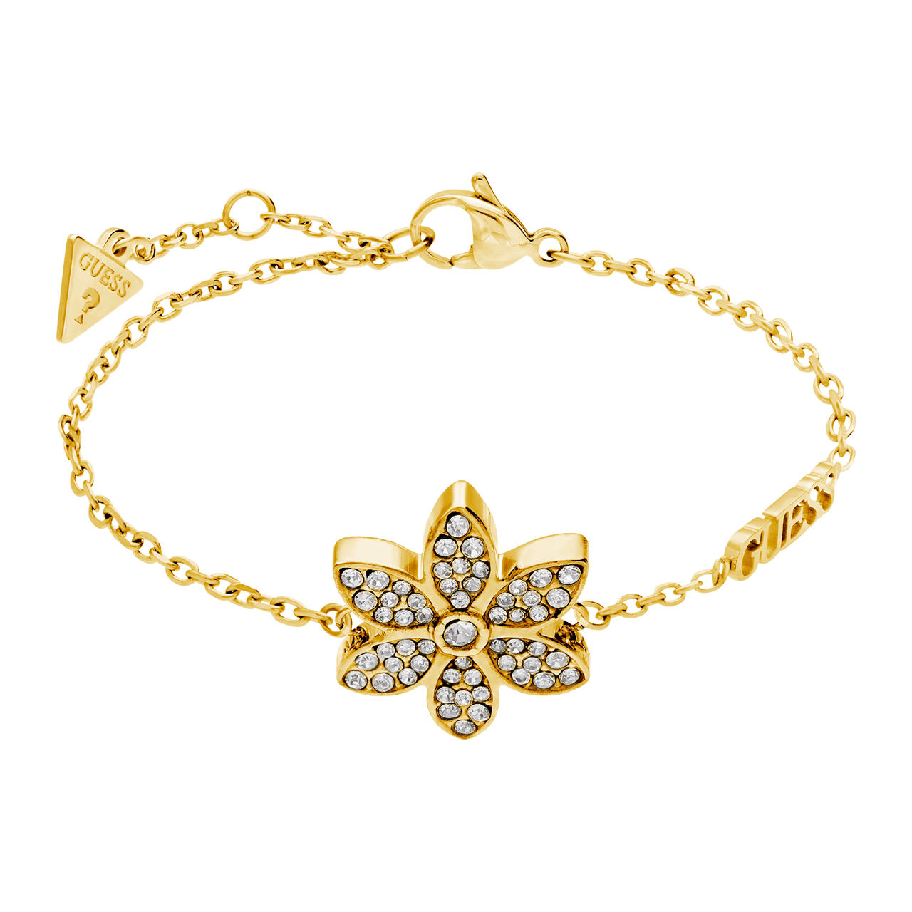 Guess Armband aus Edelstahl, vergoldet, WHITE LOTUS