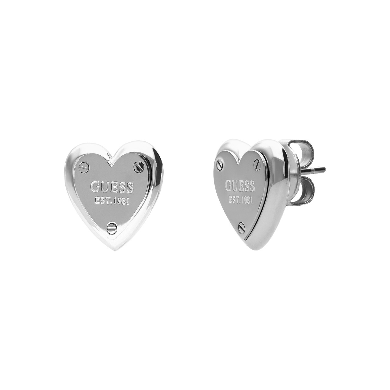 Guess stainless steel oorknoppen ALL YOU NEED IS LOVE 12mm