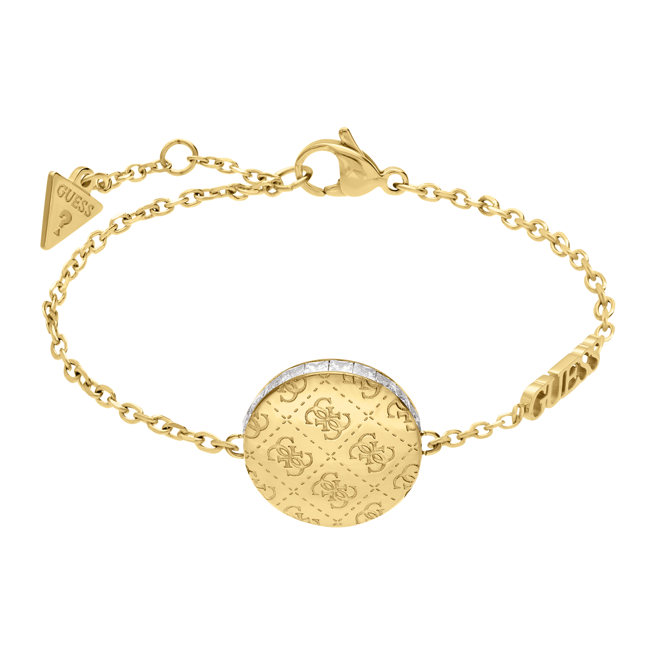 Guess stainless steel goldplated fantasiearmband voor dames