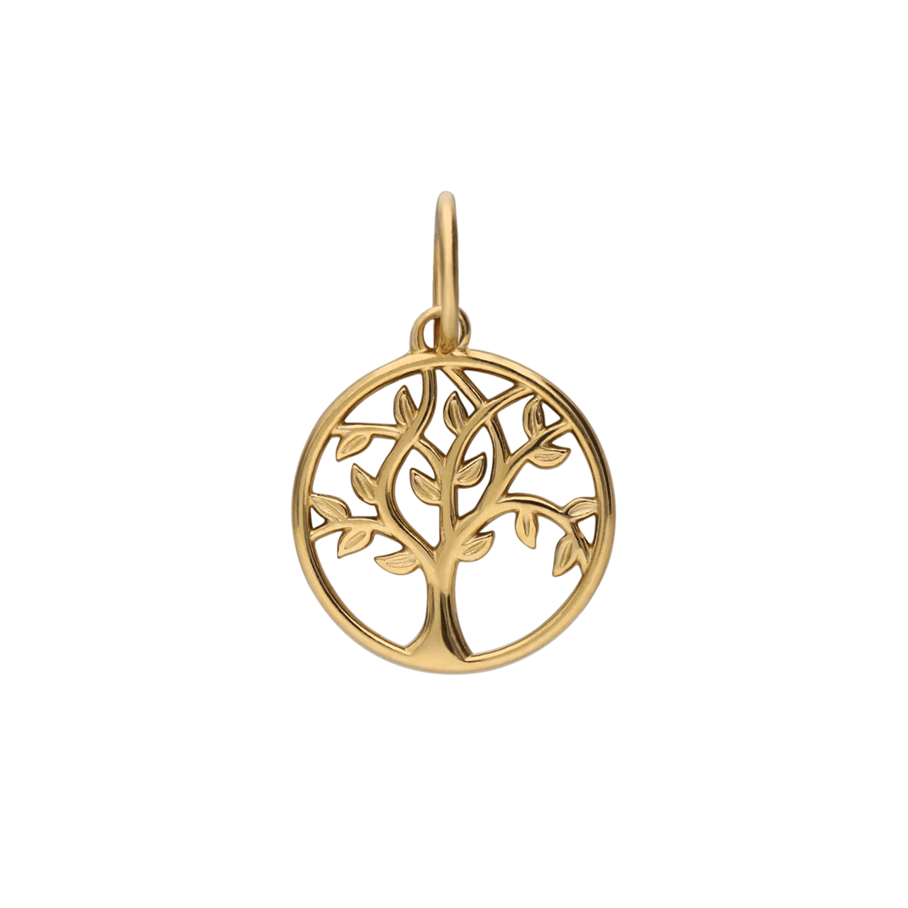 Stalen goldplated bedel levensboom