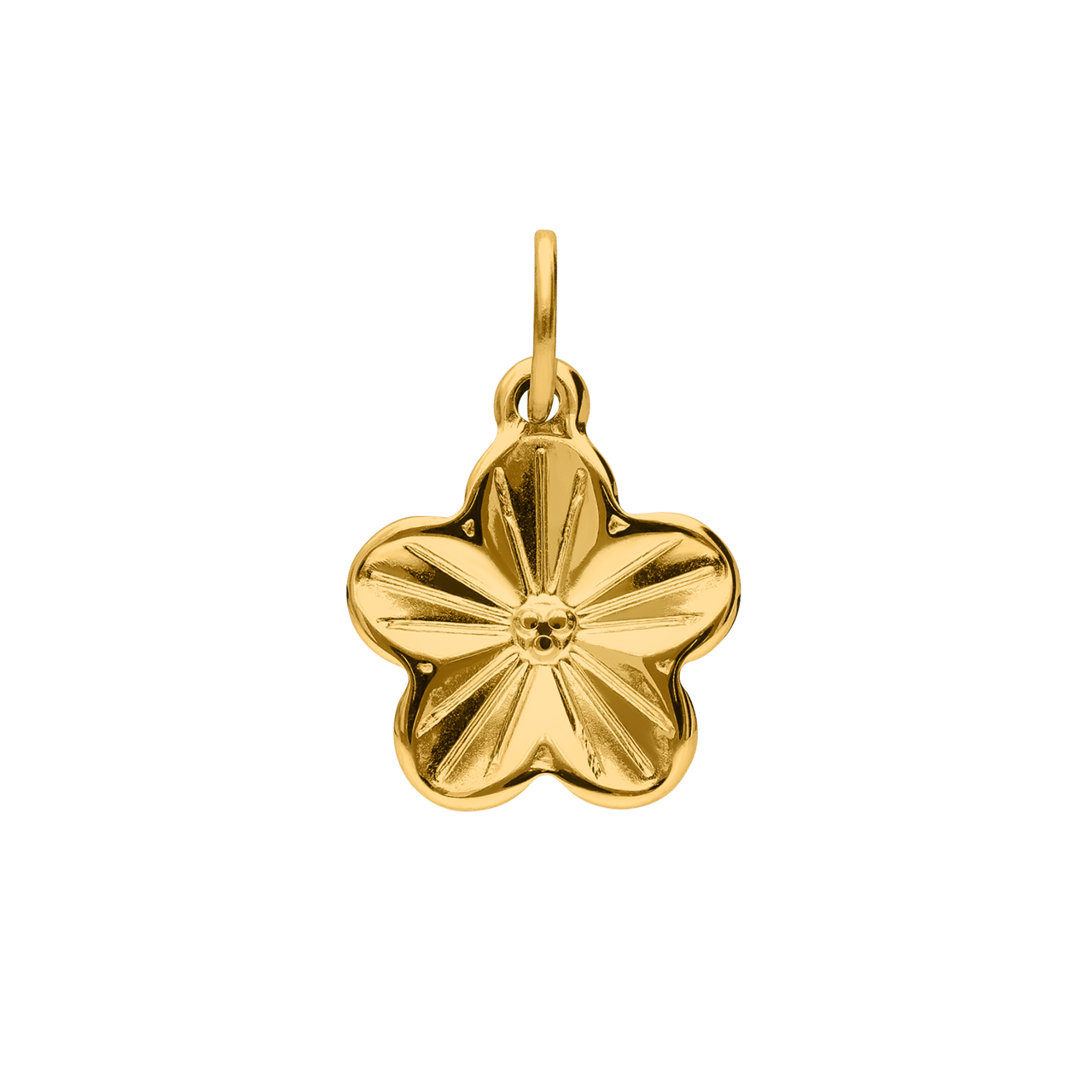 Stainless steel goldplated hanger bloem voor dames