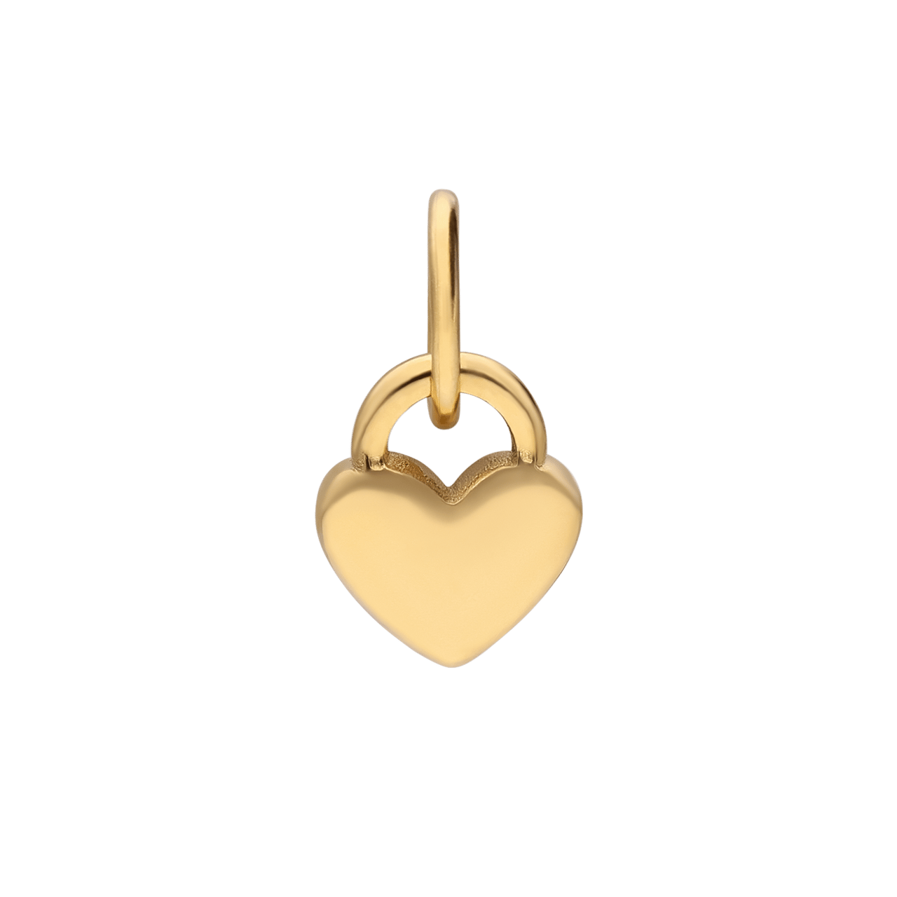 Charm aus Edelstahl, vergoldet, Herz
