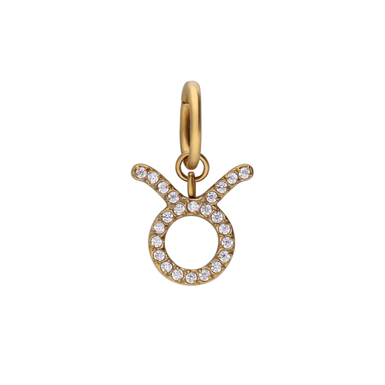 Stalen goldplated bedel stier