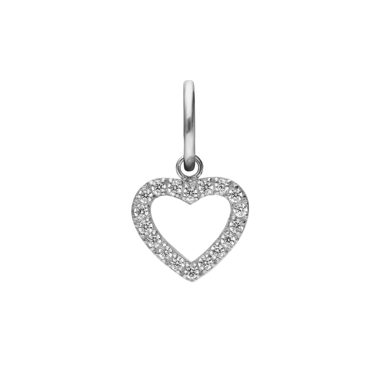 Stainless steel bedel open hart met zirk