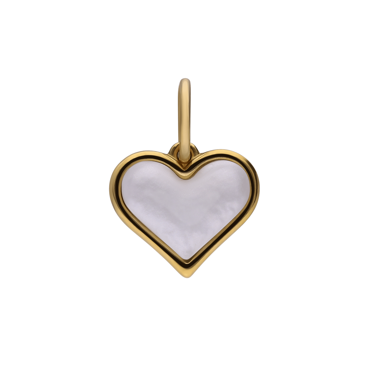 Charm aus Edelstahl, vergoldet, Herz