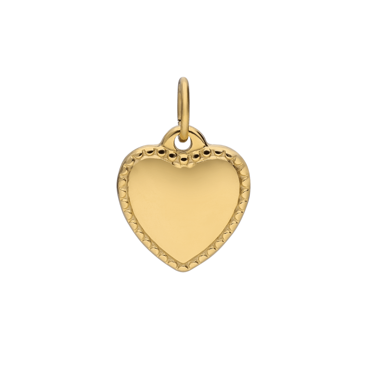 Stalen goldplated hanger met graveerplaat hart voor dames