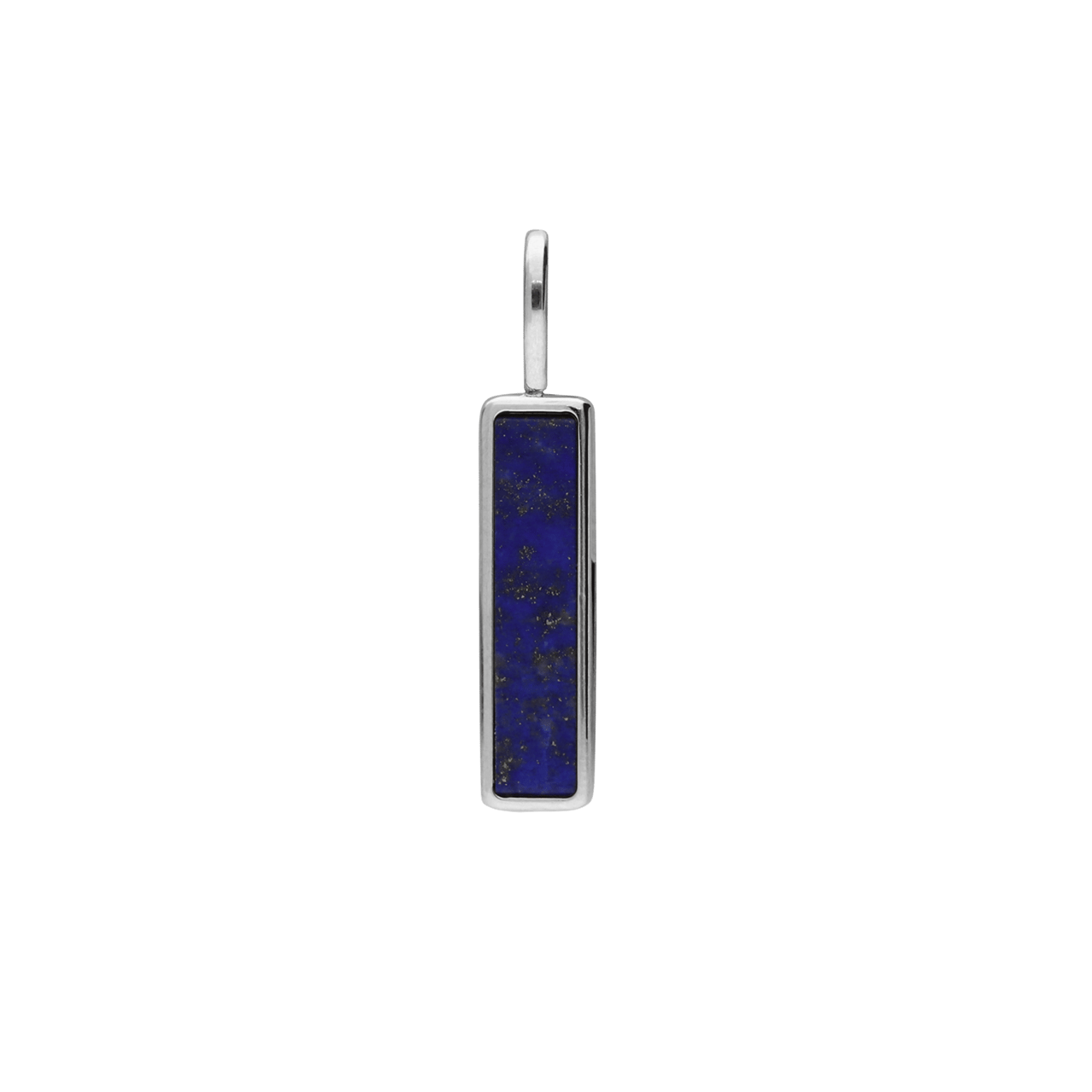 Charm aus Edelstahl, Stab mit Lapislazuli