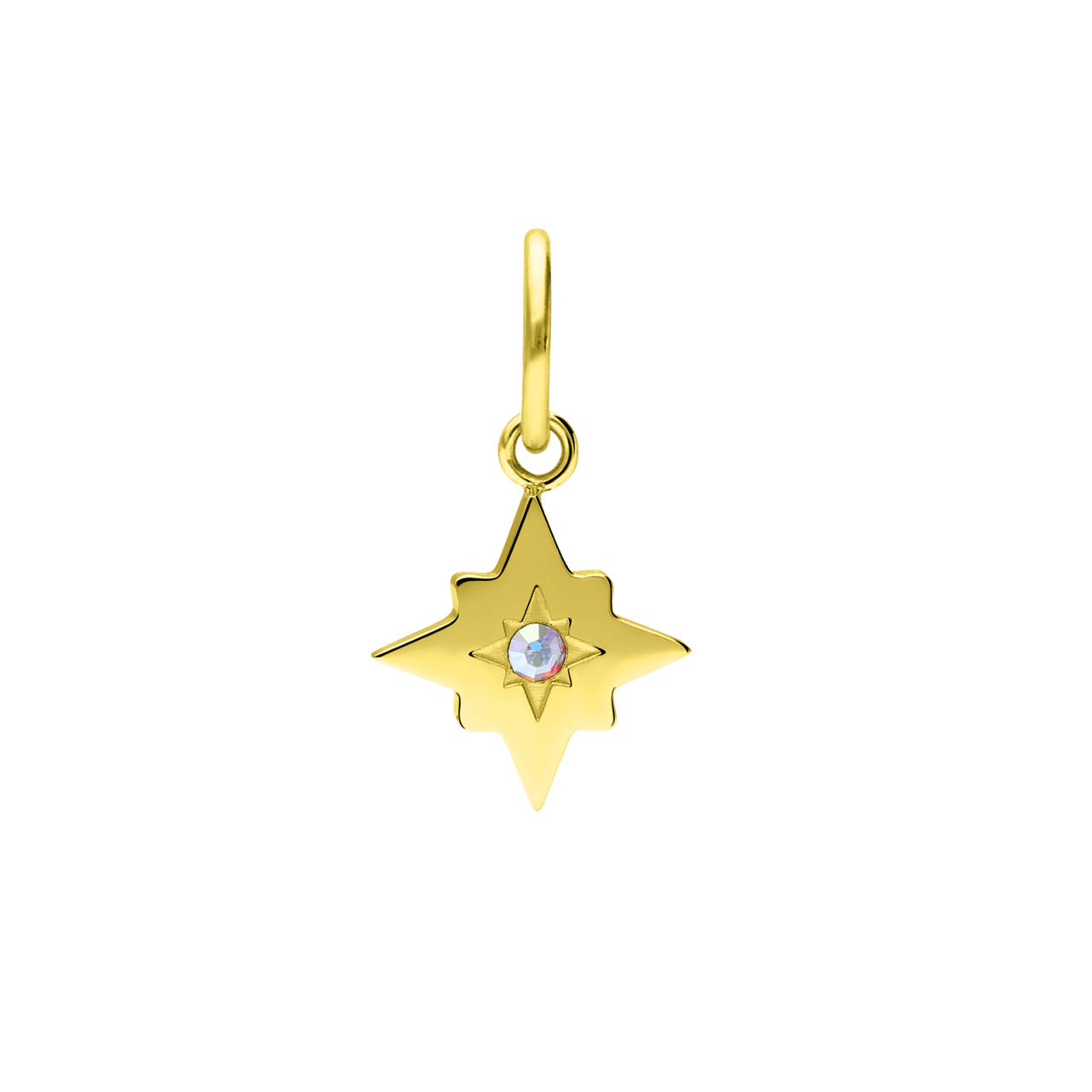 Stalen goldplated bedel ster