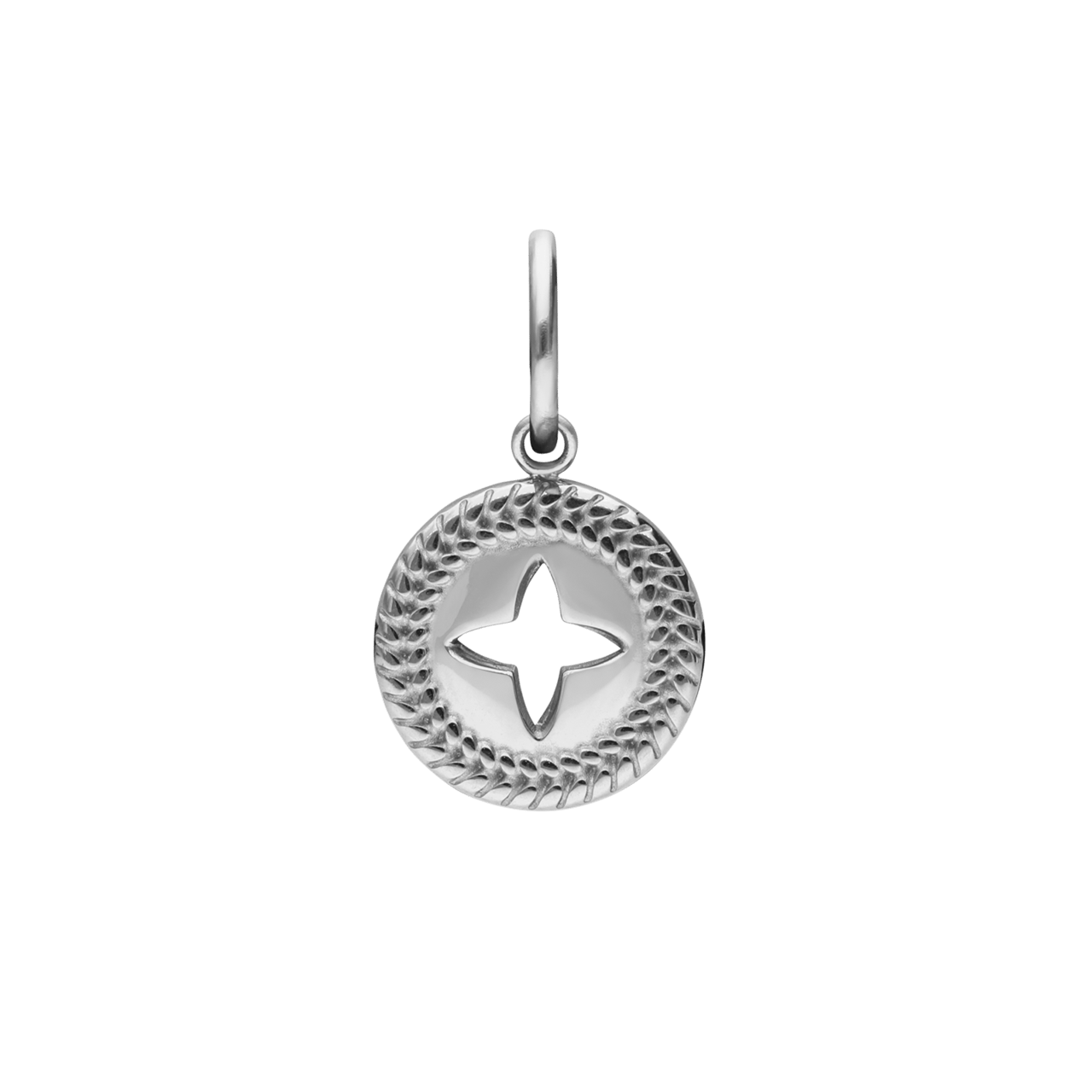 Charm aus Edelstahl, Stern, offenes Design