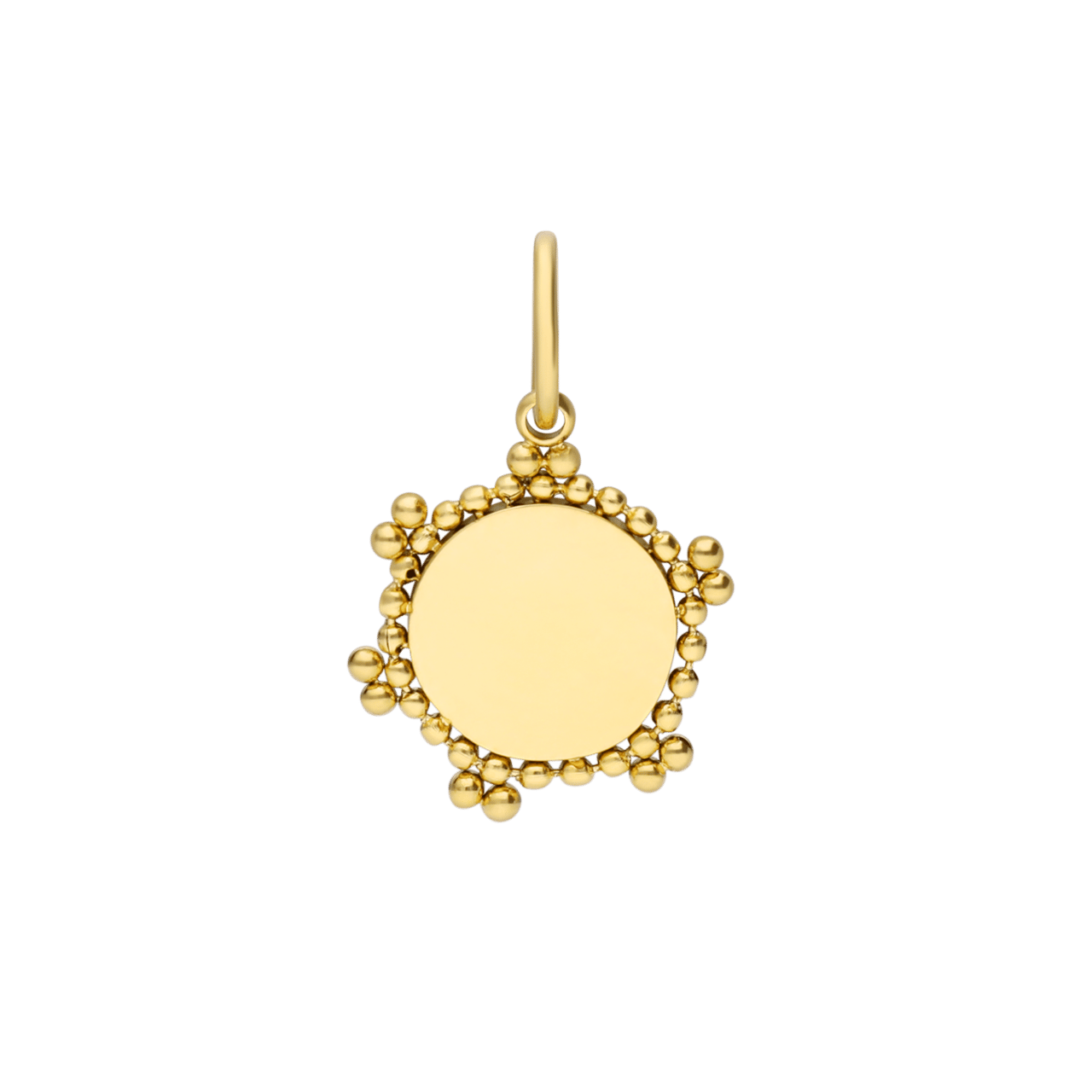 Stainless steel goldplated bedel munt bewerkt