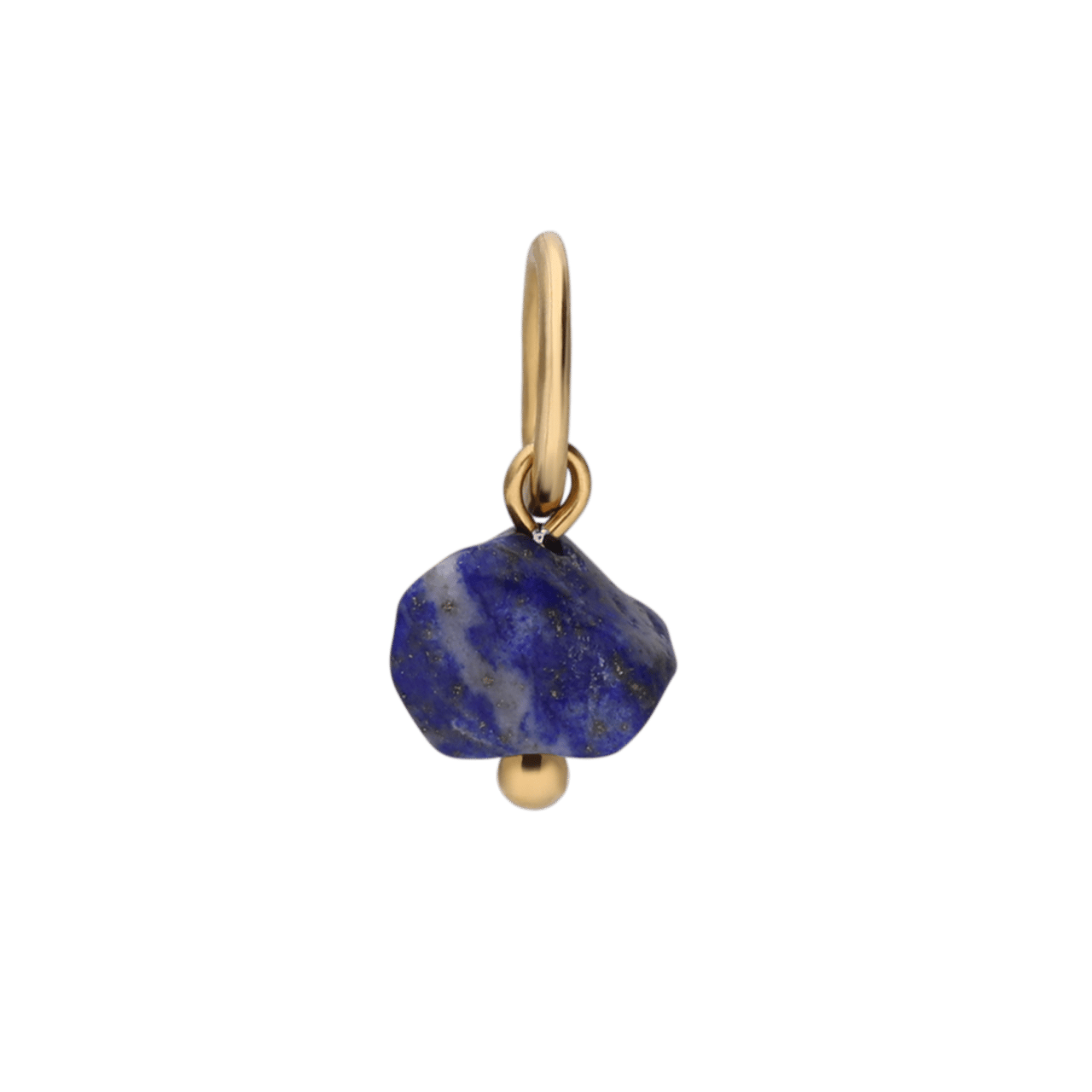 Stainless steel goldplated bedel met lapis