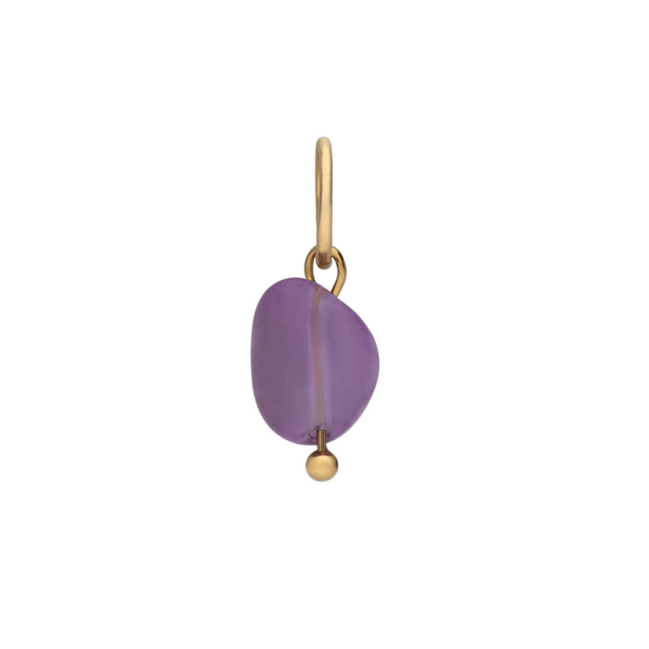Stainless steel goldplated bedel met amethyst agaat