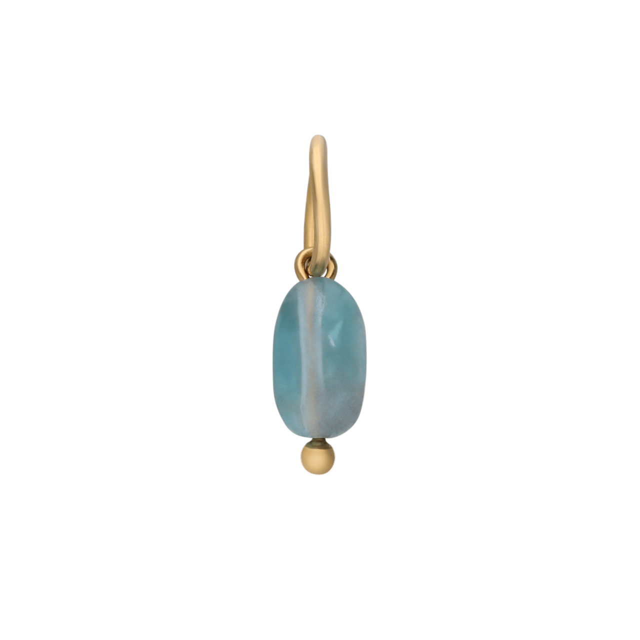 Stainless steel goldplated bedel met apatiet
