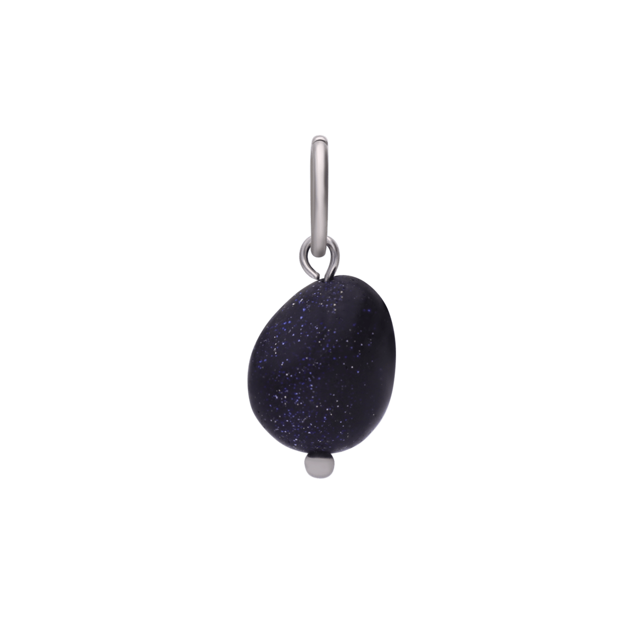Charm aus Edelstahl mit blauem Sandstein