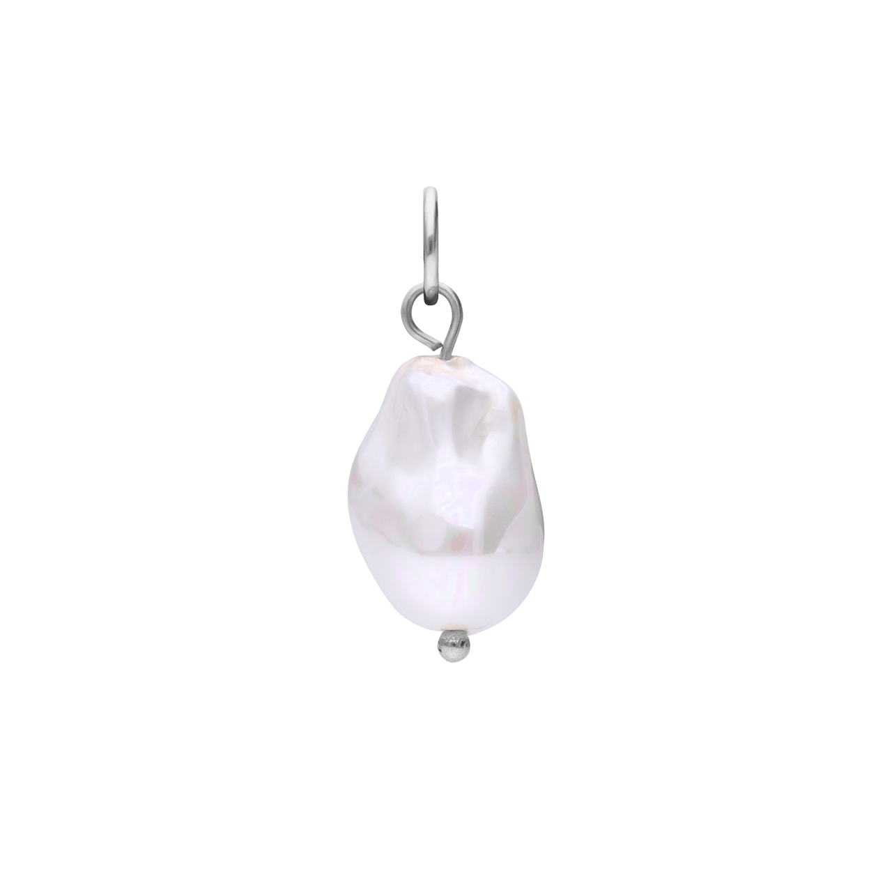 Charm aus Edelstahl mit Perlbesatz
