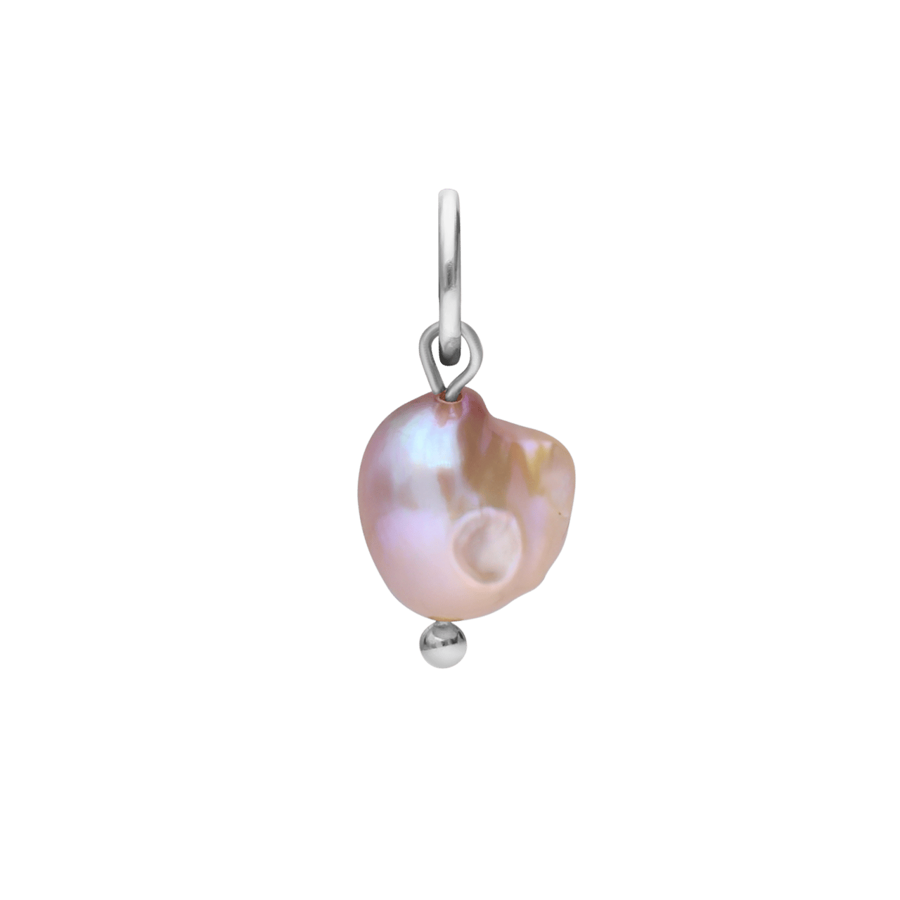 Charm aus Edelstahl mit Perlbesatz