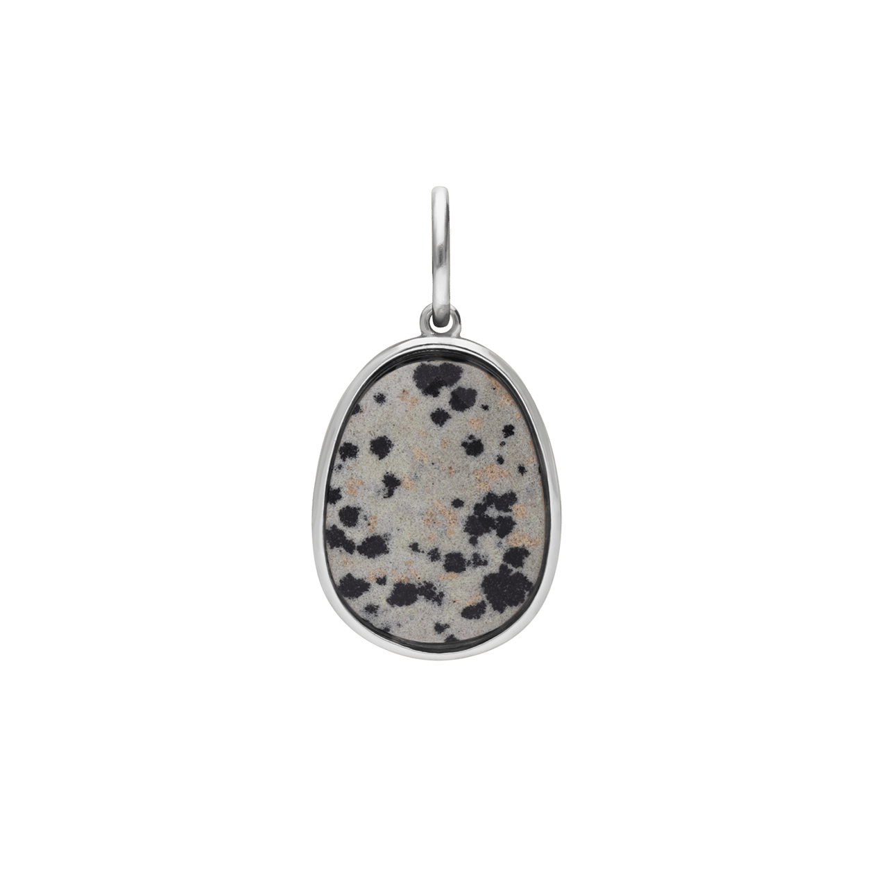 Stainless steel bedel met damatian jasper