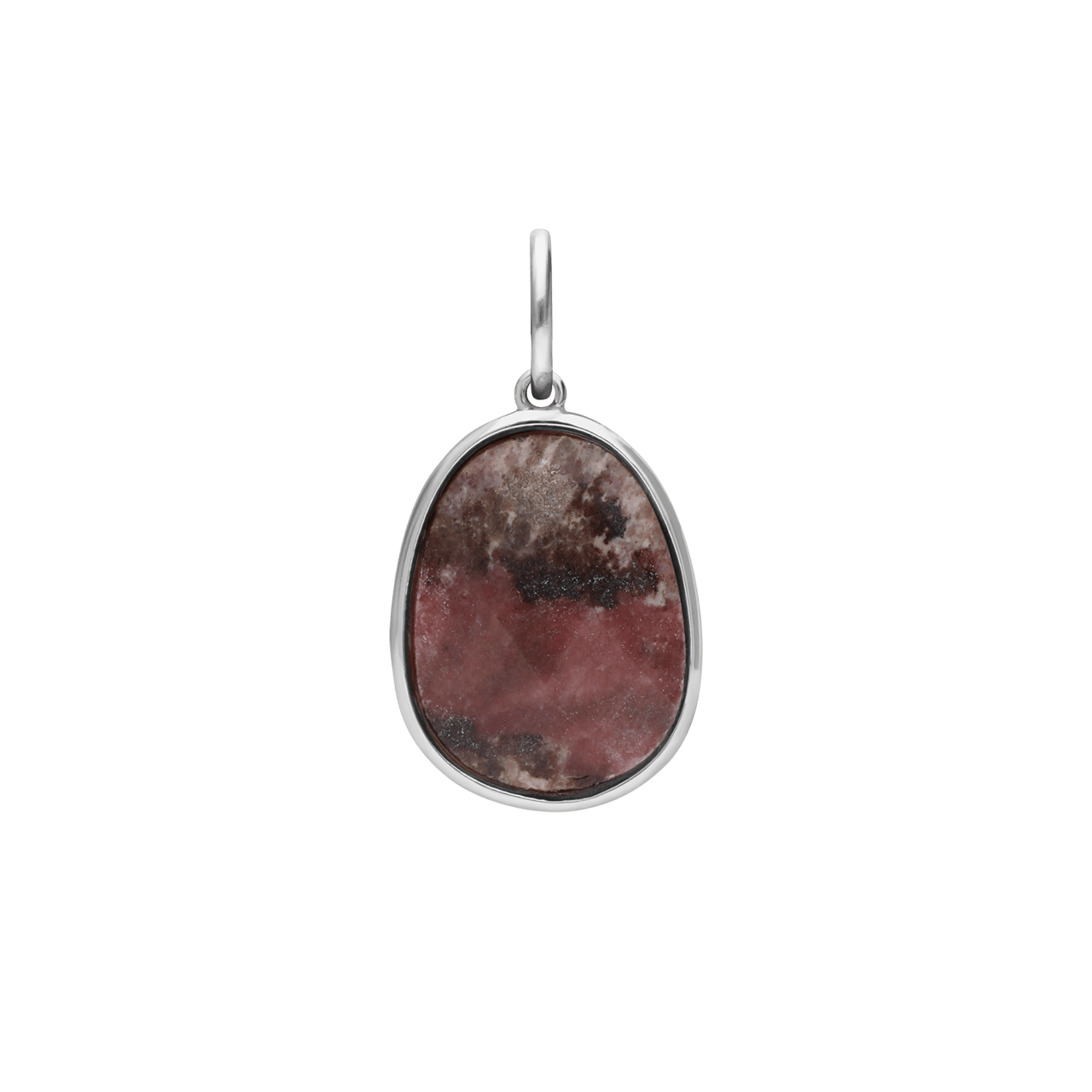 Charm aus Edelstahl mit Rhodochrosit