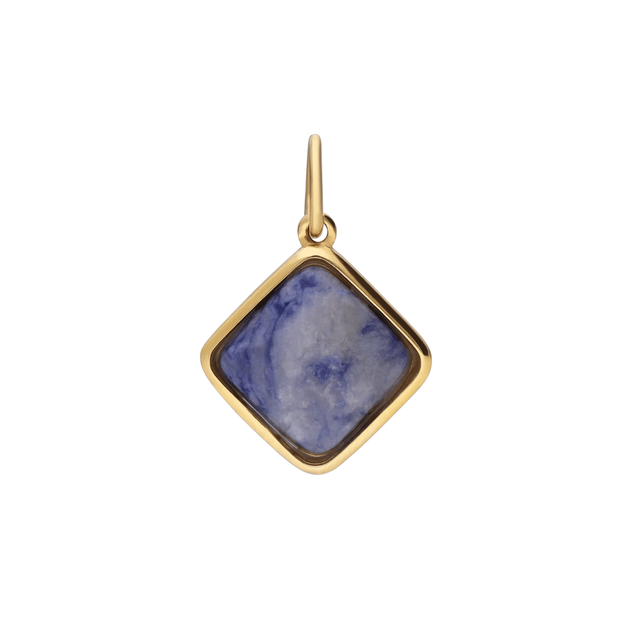 Stainless steel goldplated bedel met blue spot