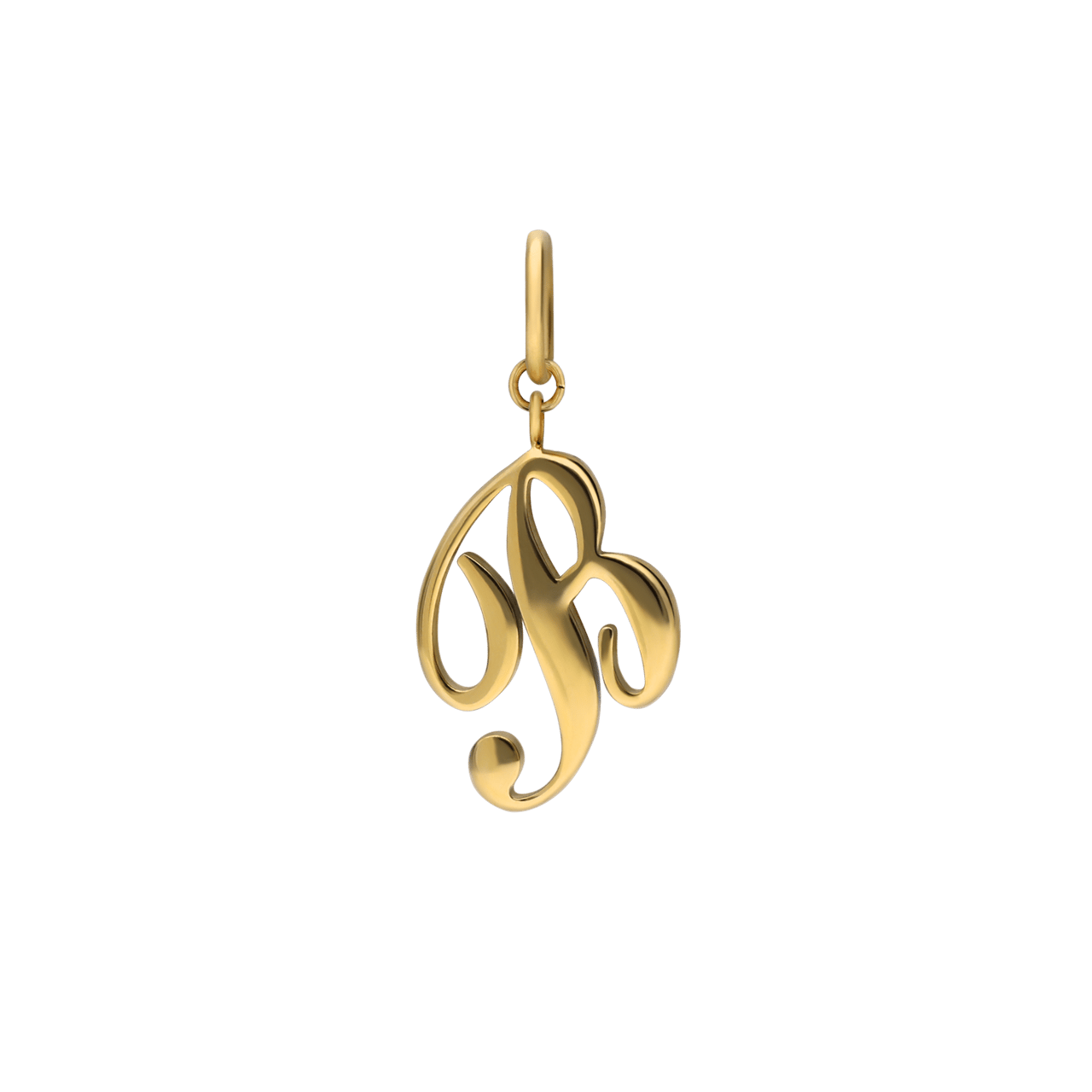 Stalen goldplated bedel letter