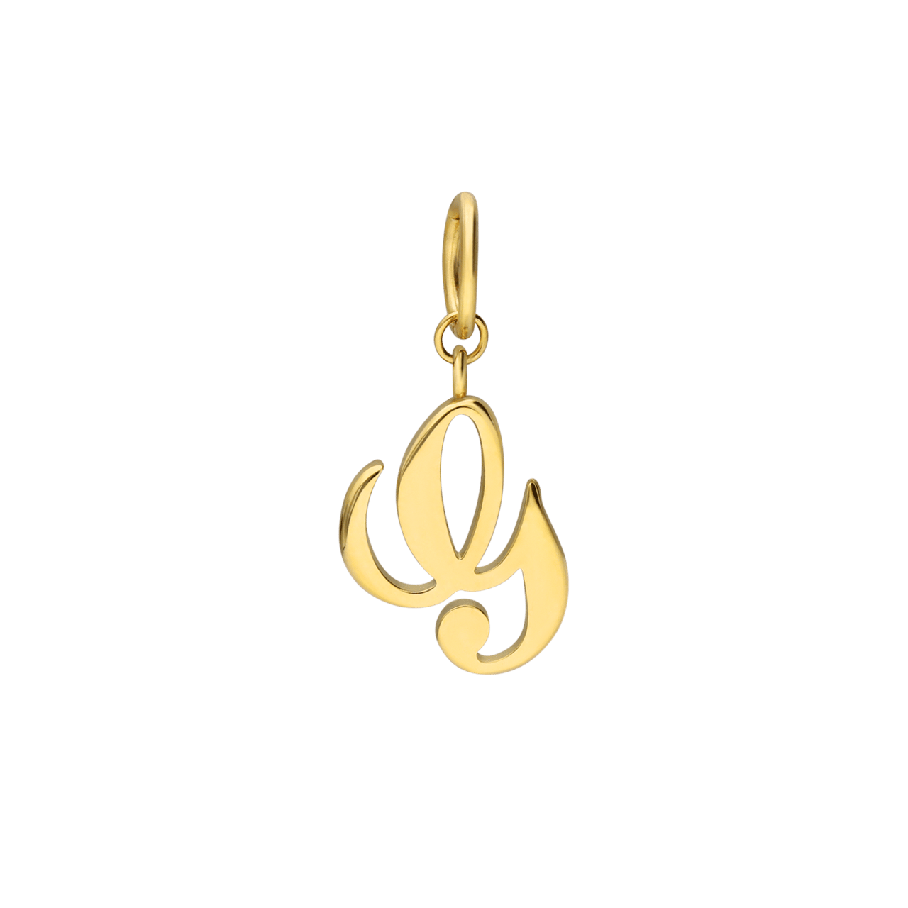 Stalen goldplated bedel letter