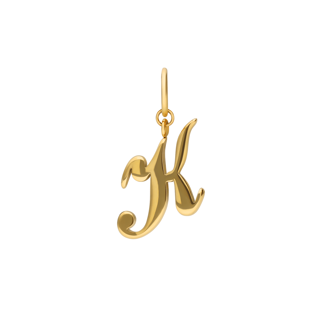 Stalen goldplated bedel letter
