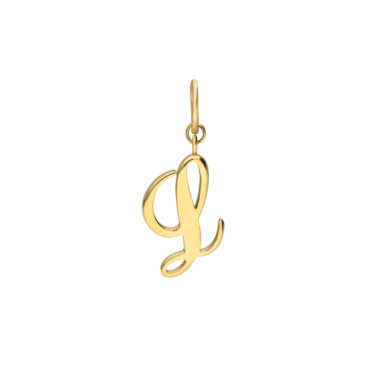 Stalen goldplated bedel letter
