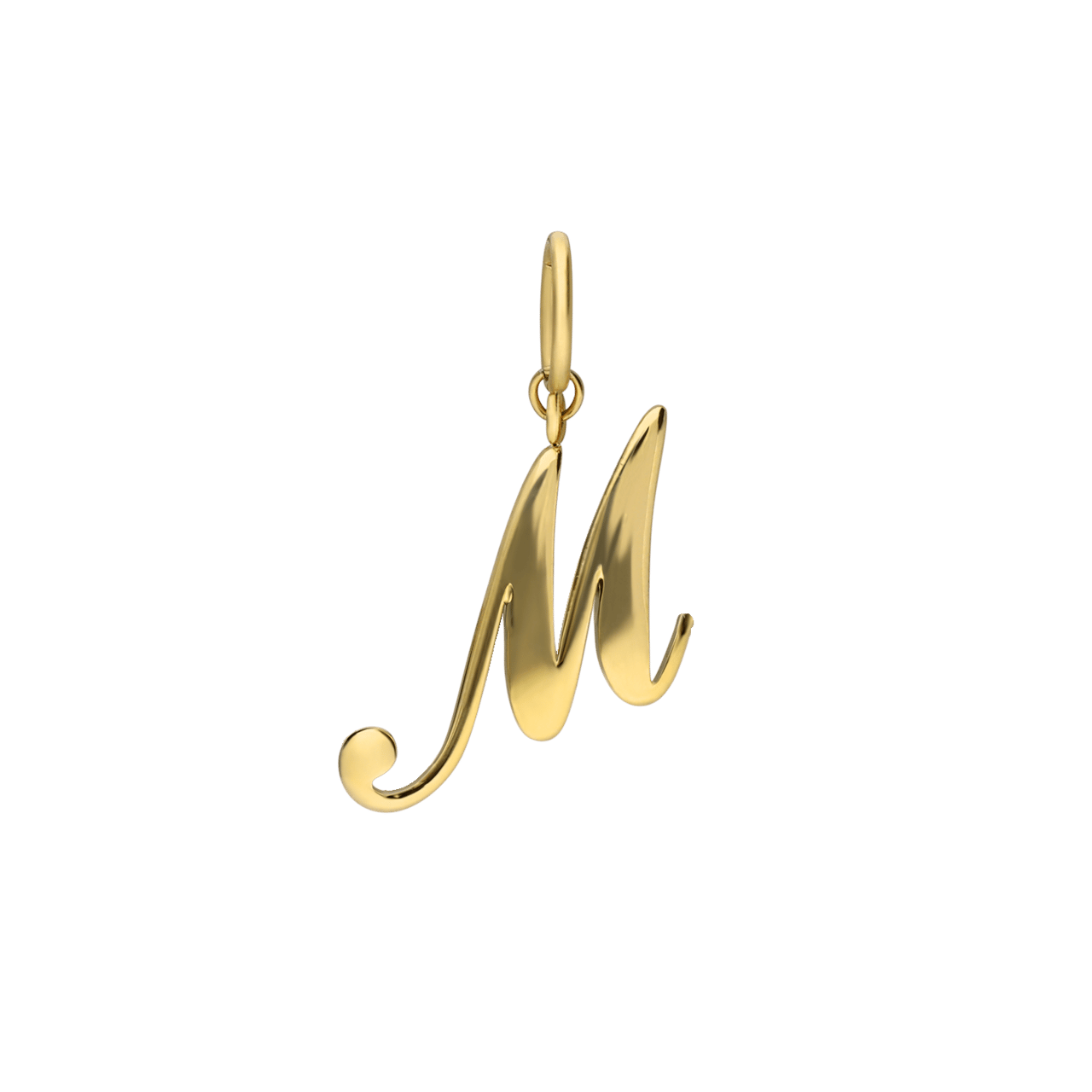 Stalen goldplated bedel letter