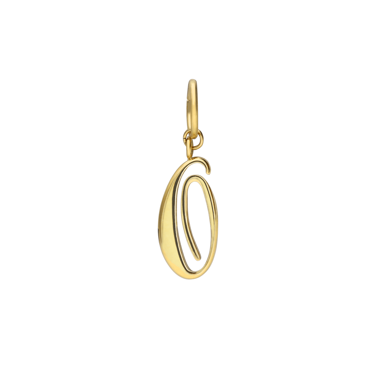 Stalen goldplated bedel letter