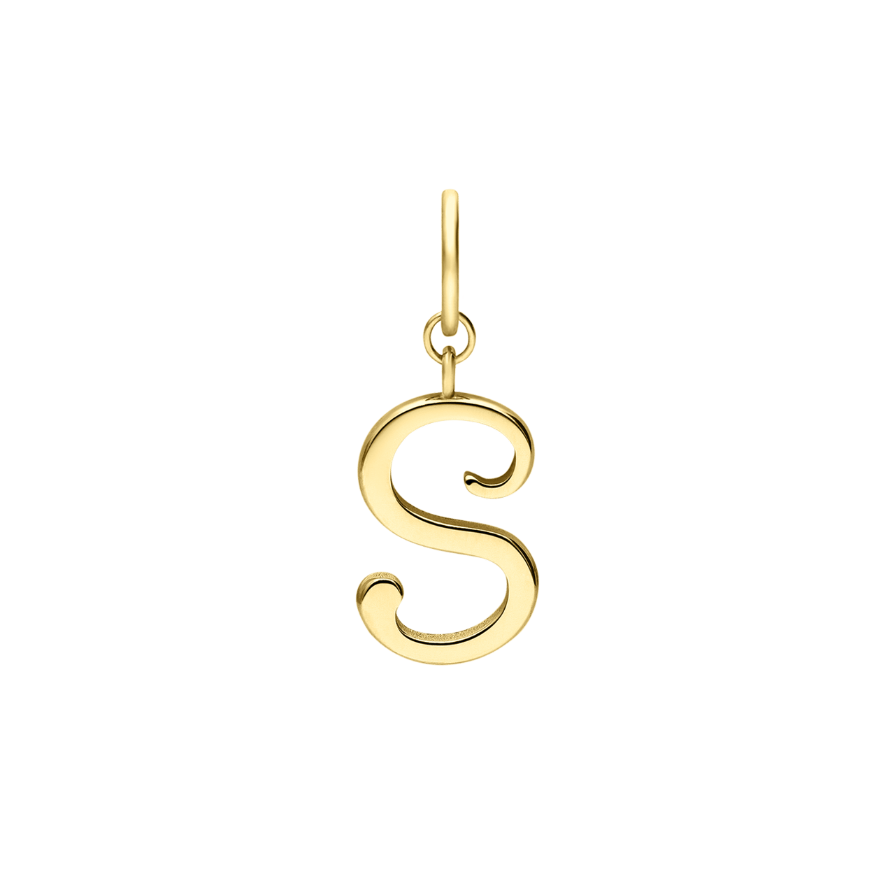 Stalen goldplated bedel letter