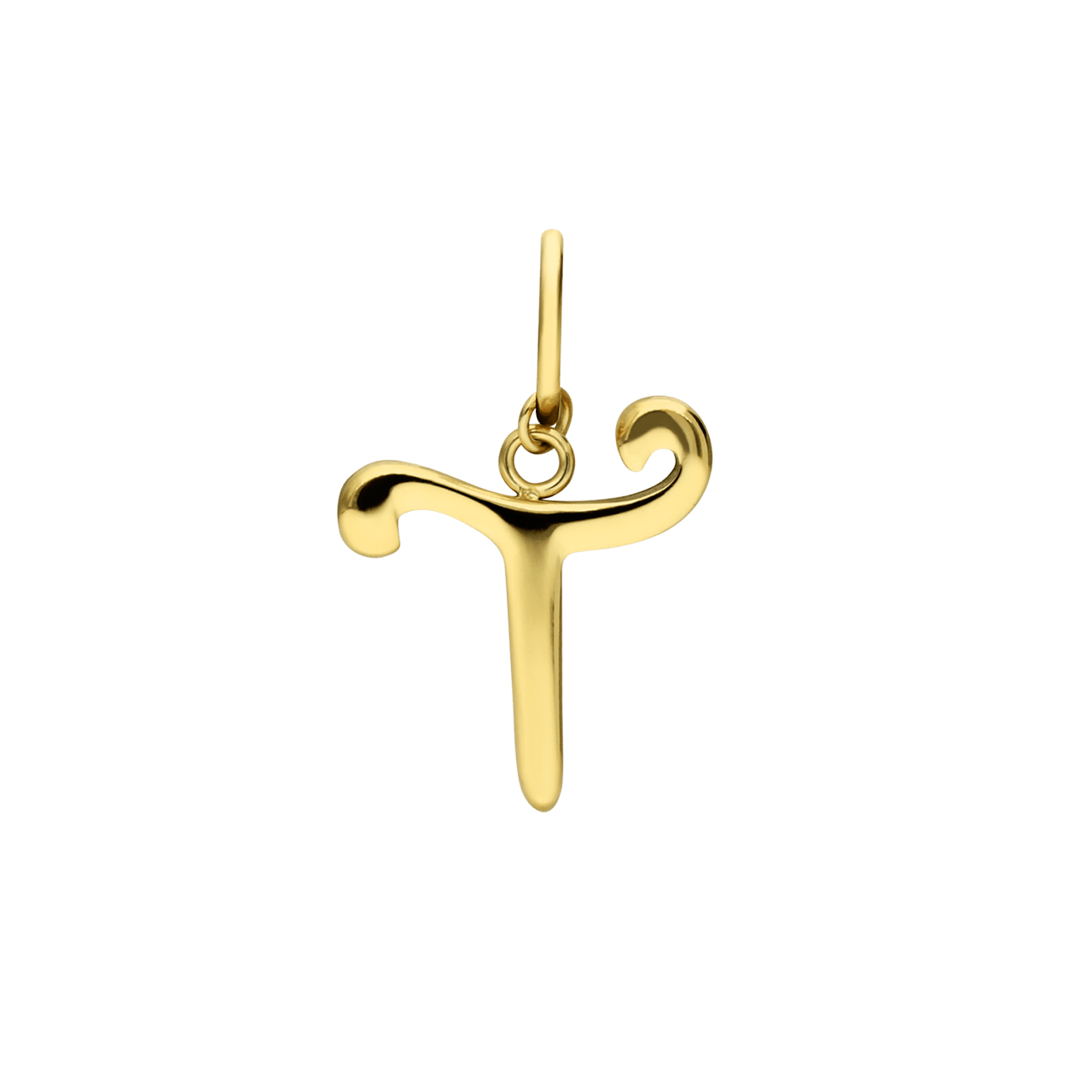 Stalen goldplated bedel letter