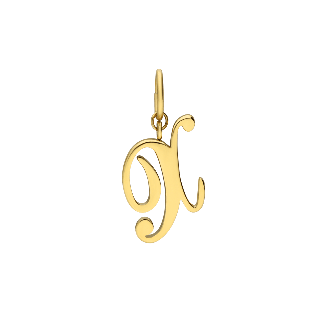 Stalen goldplated bedel letter