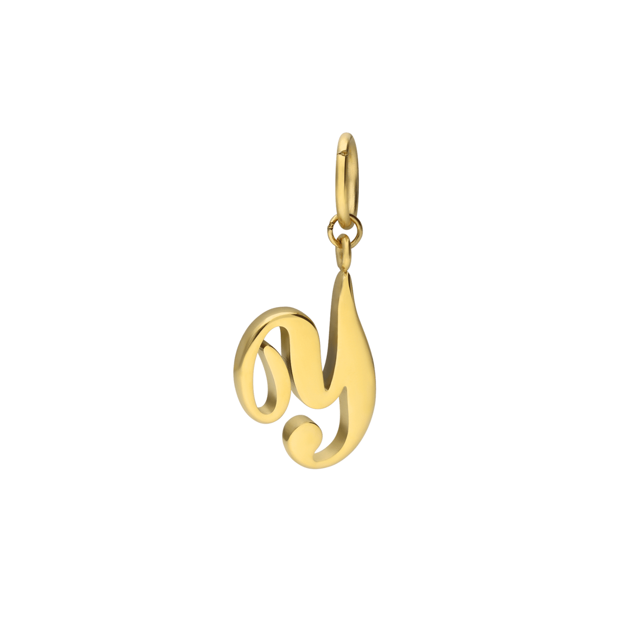 Stalen goldplated bedel letter