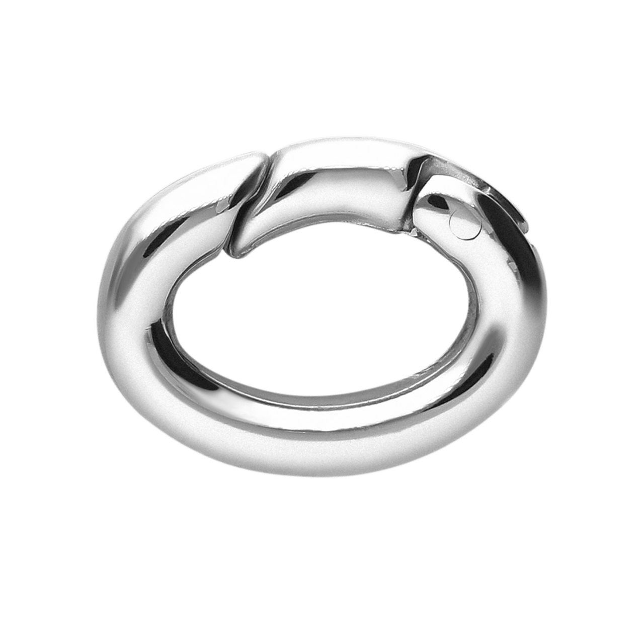 Charm aus Edelstahl, runder Verschluss