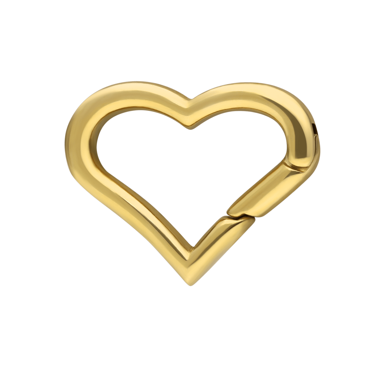 Stalen goldplated hanger hart voor dames