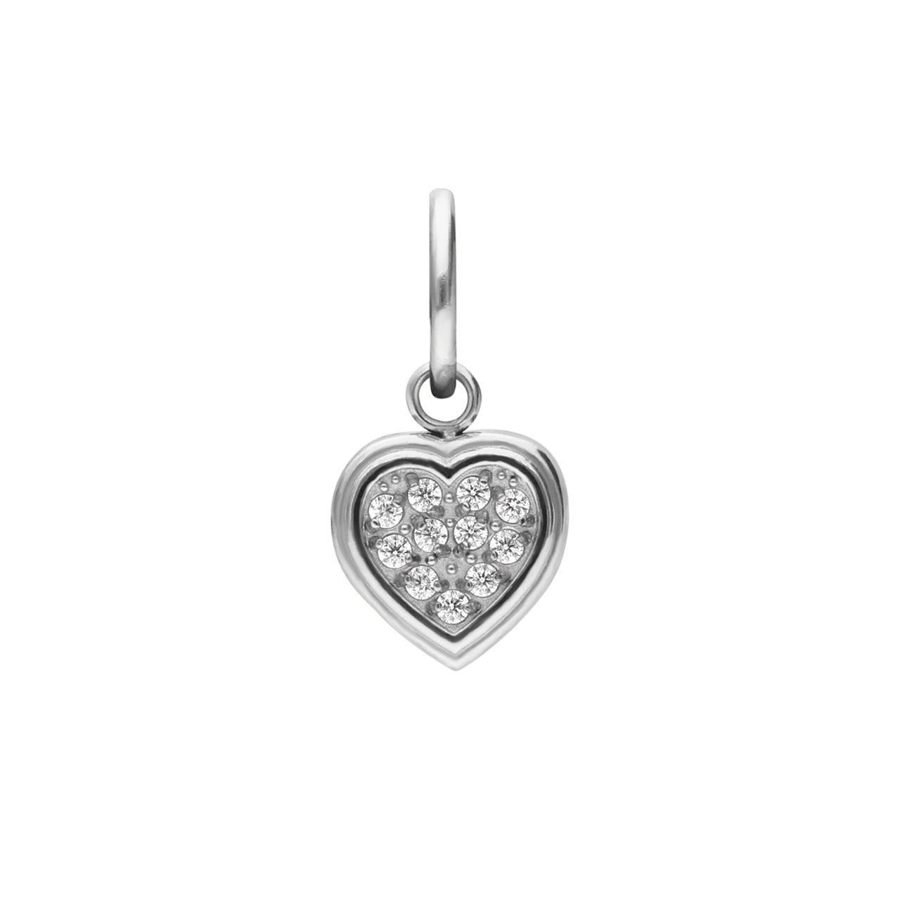 Stainless steel bedel hart met zirkonia