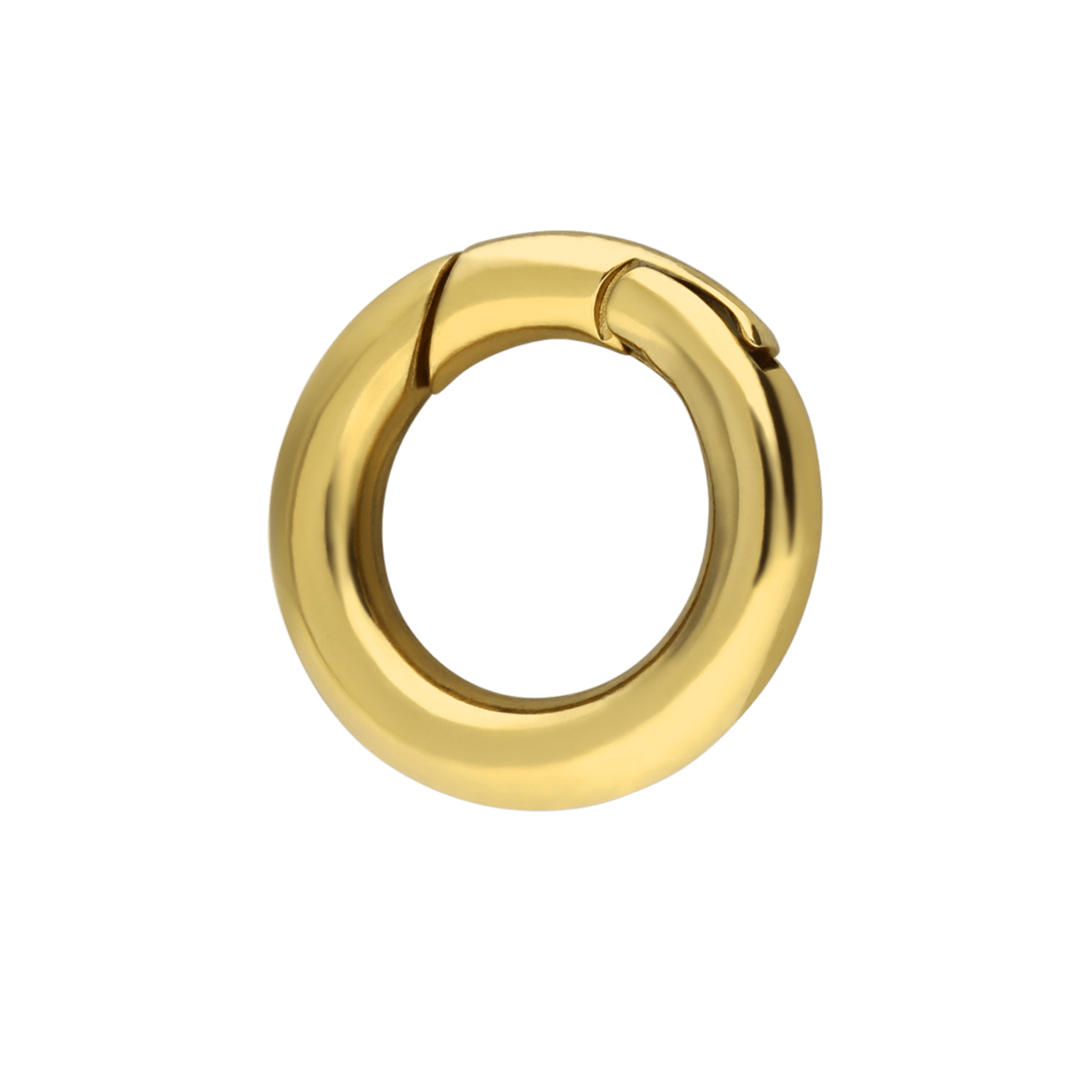 Stalen goldplated bedel sluiting rond