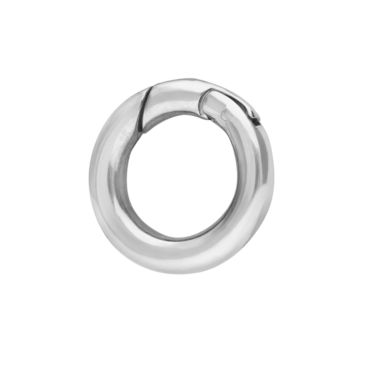 Charm aus Edelstahl, runder Verschluss