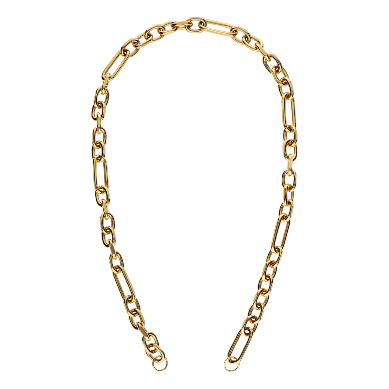 Stalen goldplated bedelketting voor dames