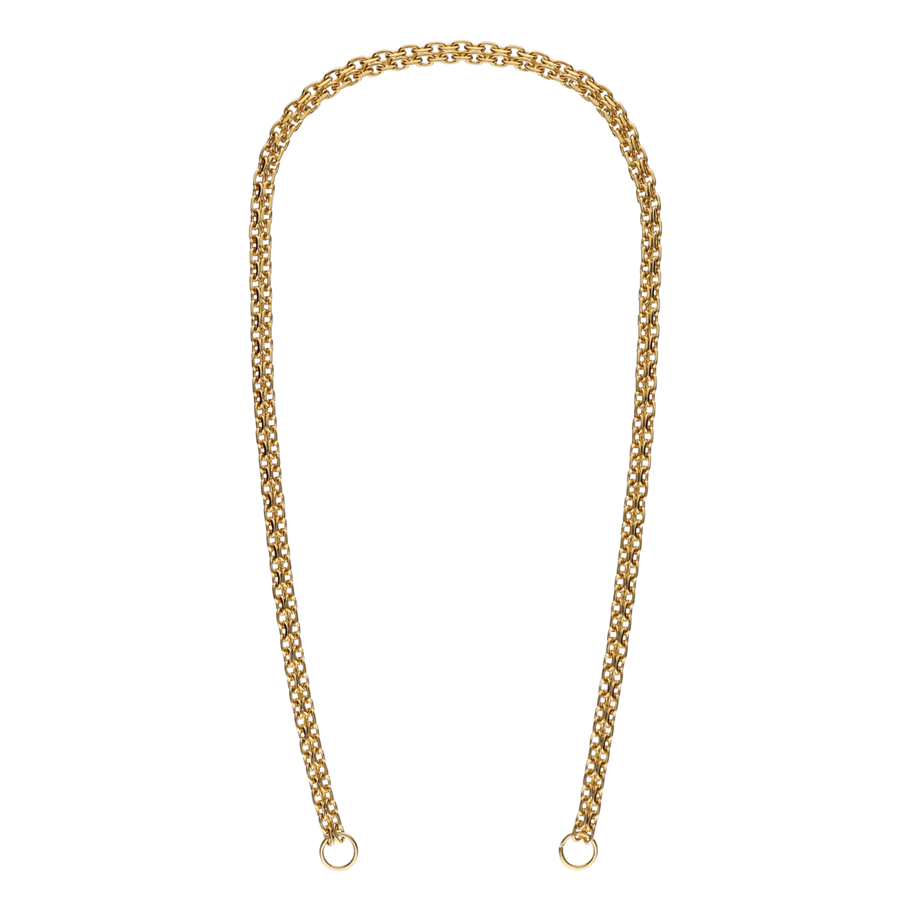 Stainless steel goldplated bedelketting voor dames