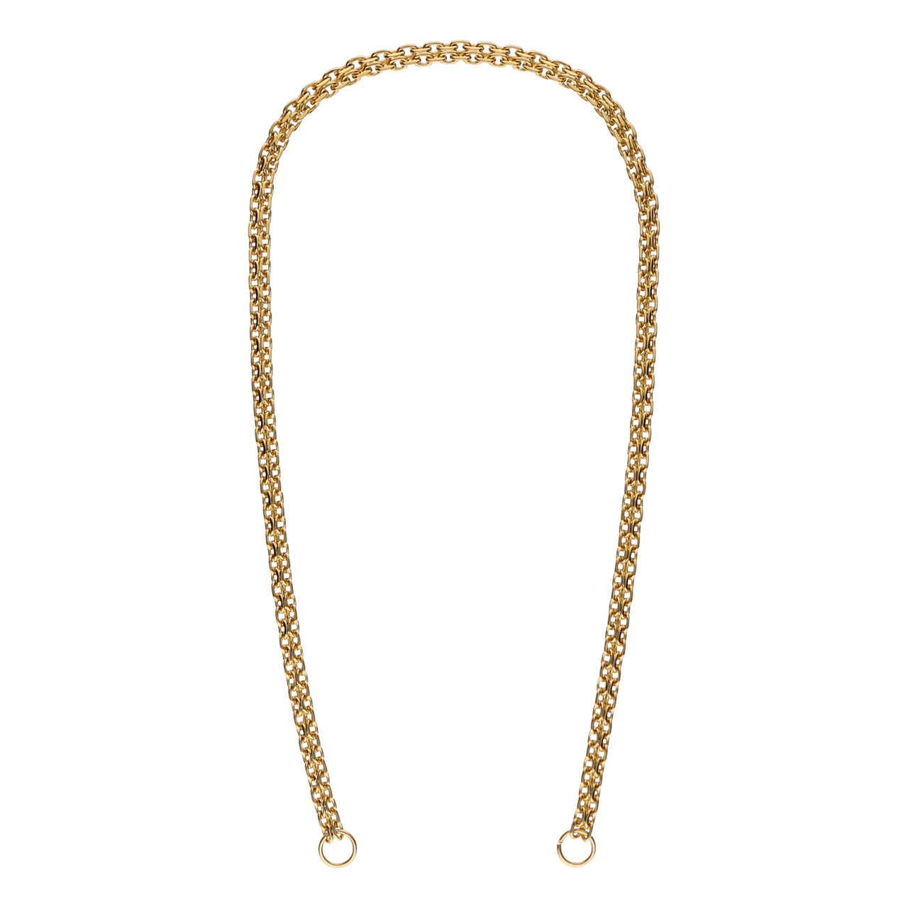 Stalen goldplated bedelketting voor dames