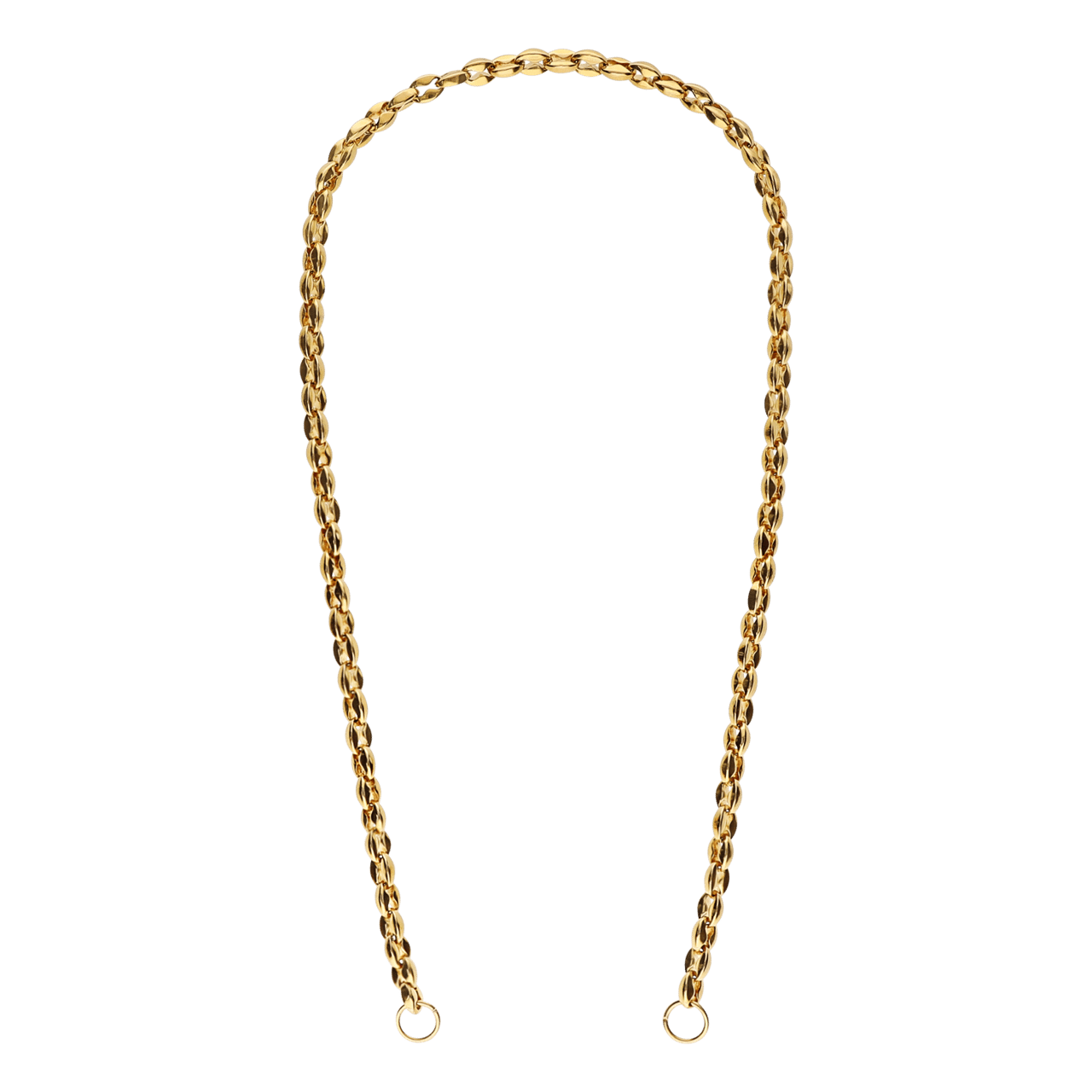 Stainless steel goldplated bedelketting voor dames