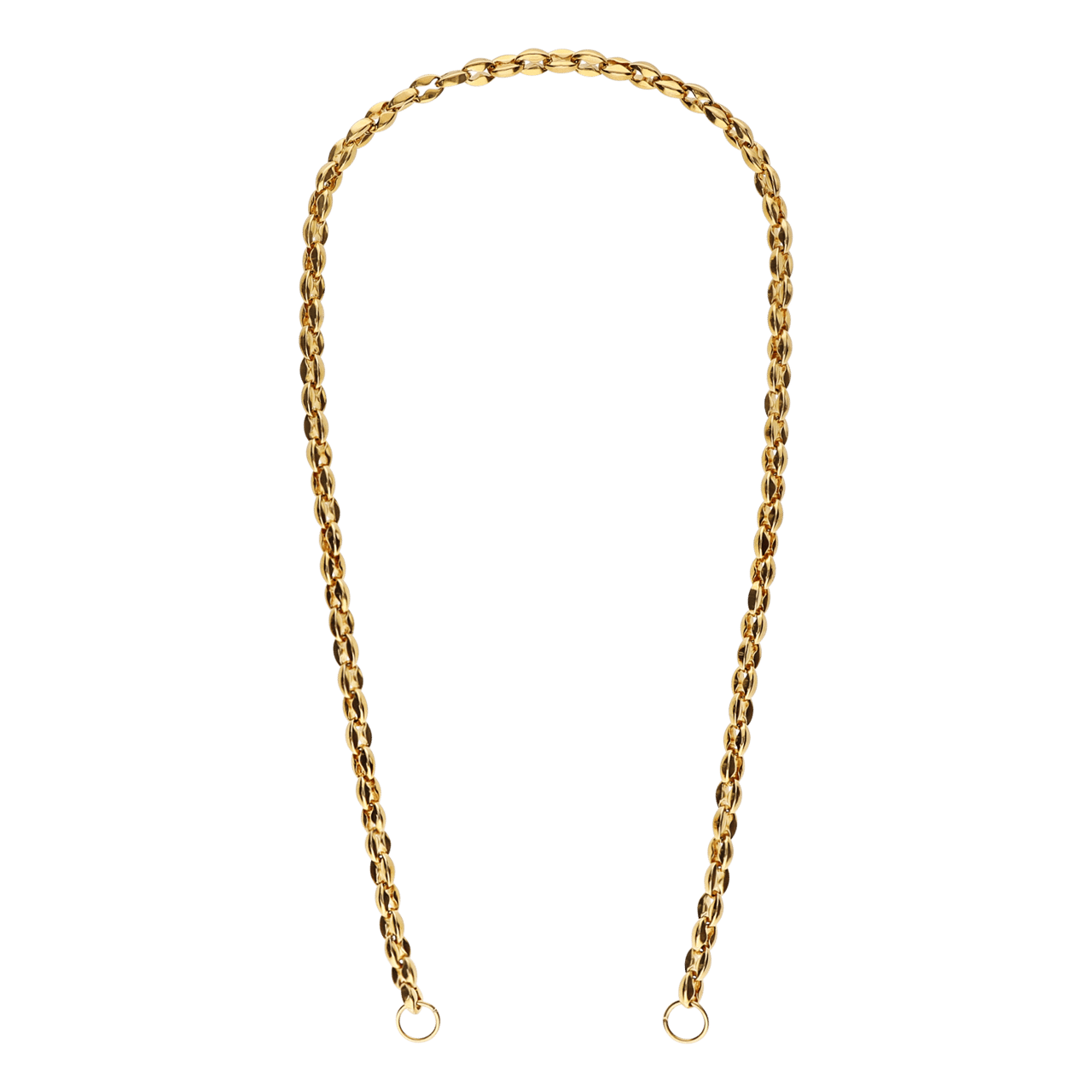 Stalen goldplated bedelketting voor dames
