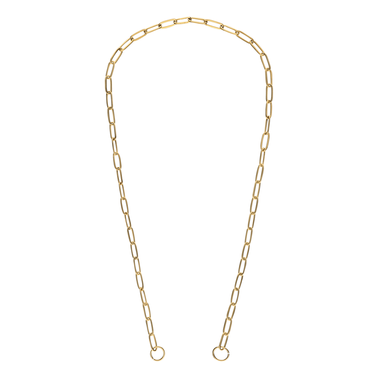 Stalen goldplated bedelketting voor dames