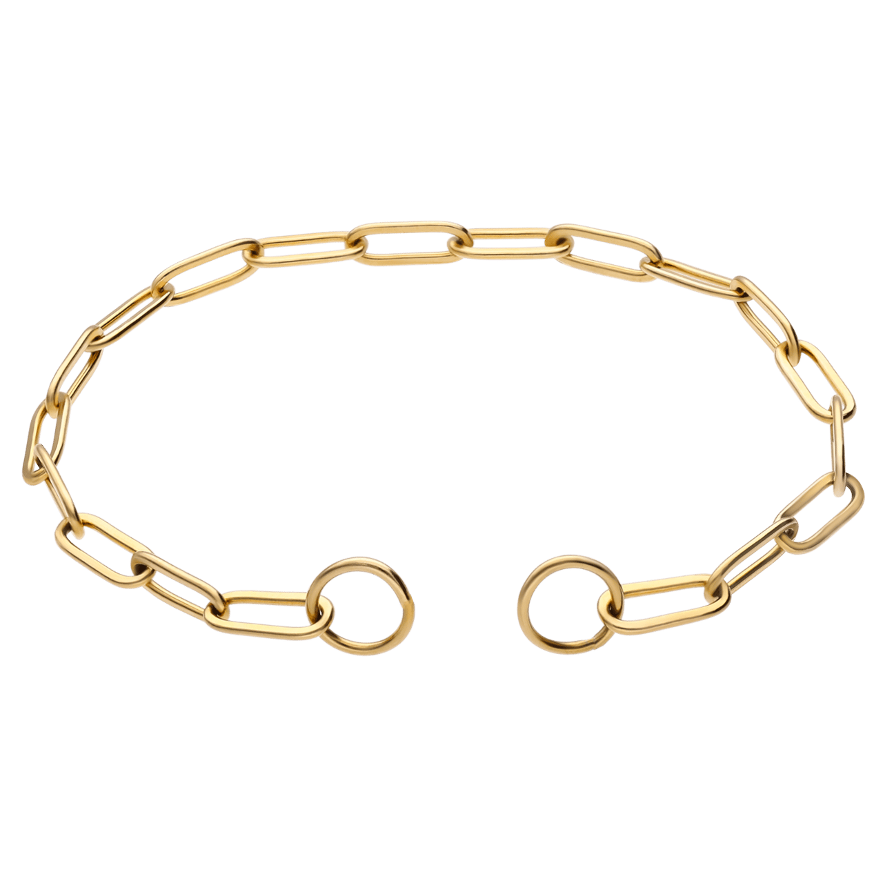 Bettelarmband aus Edelstahl, vergoldet, Closed-Forever-Glied