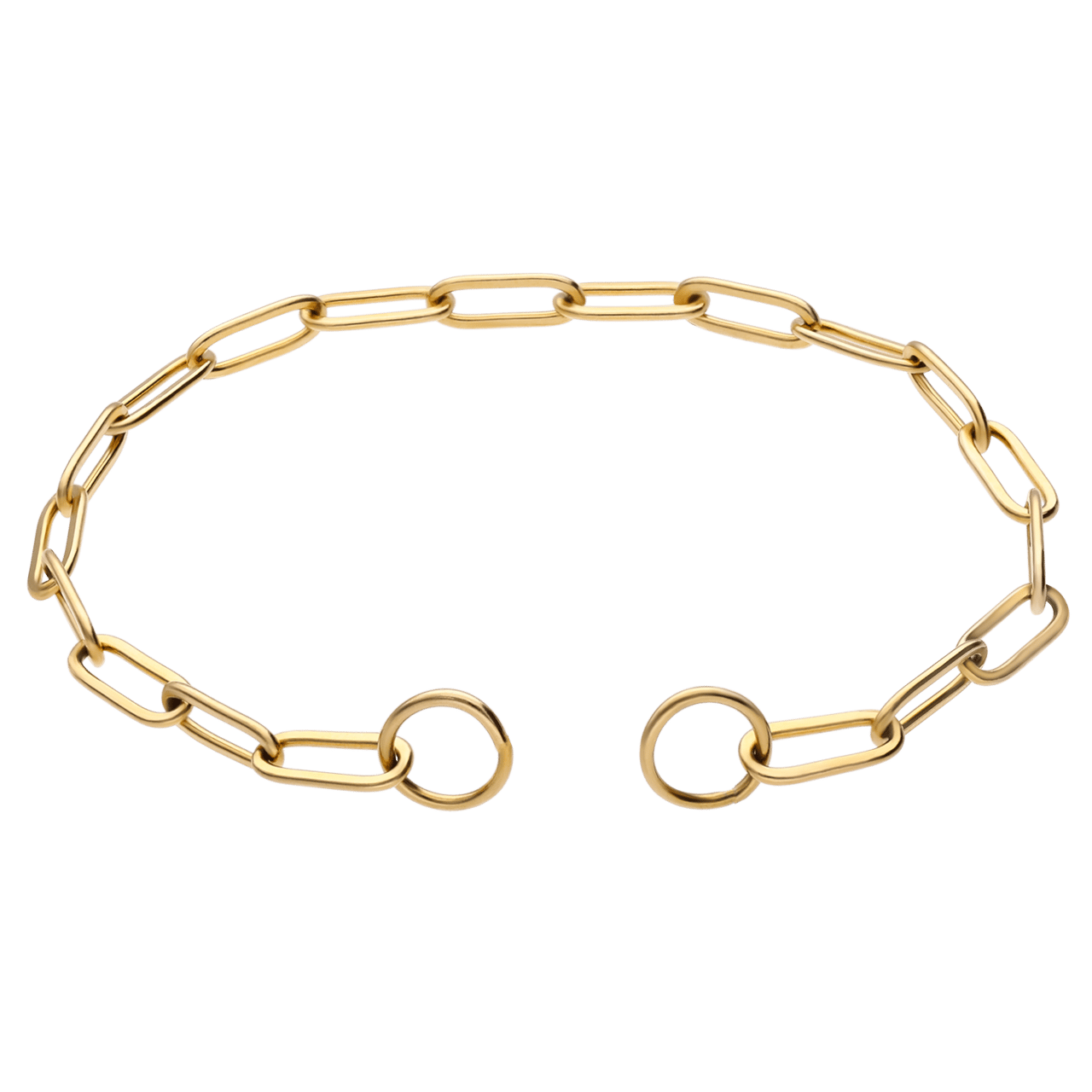 Stainless steel goldplated bedel armband closed forever